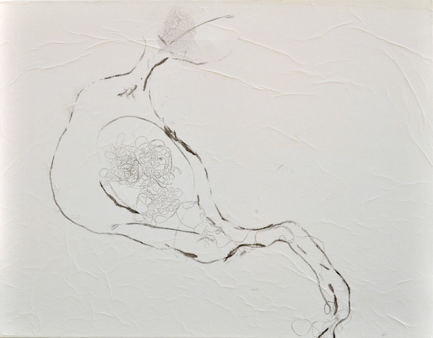 I pesi nel profondo, condiscendenza, inchiostro su carta velina 35x45 cm, 2013 